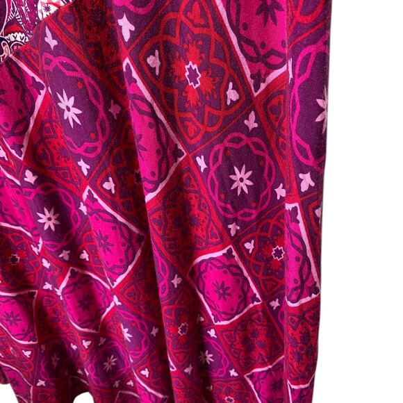 Soft Surroundings Maxi Dress Pink Mixed Boho Print size XL - Picture 5 of 5
